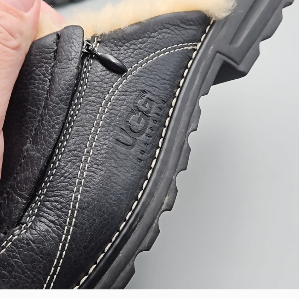 UGG slip on Clogs Women 10 leather - Picture 3 of 12